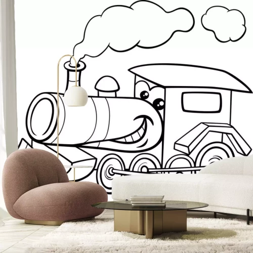 Sticker Dampflokomotive Malvorlage Seite