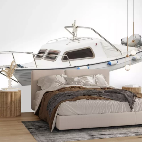 Sticker Das bild von einem isolierten boot