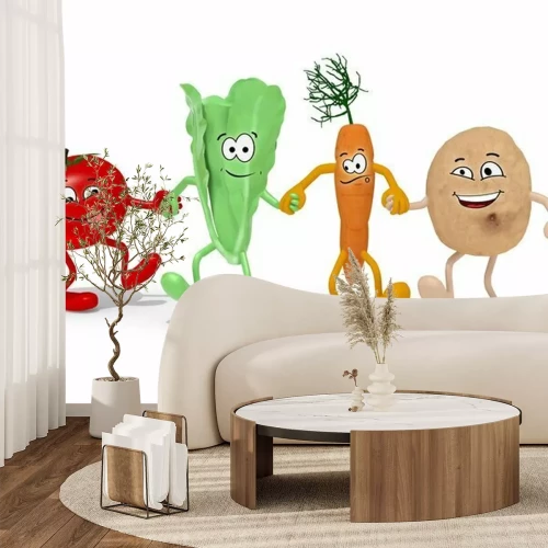 Sticker Witziges handhaltendes Gemüse