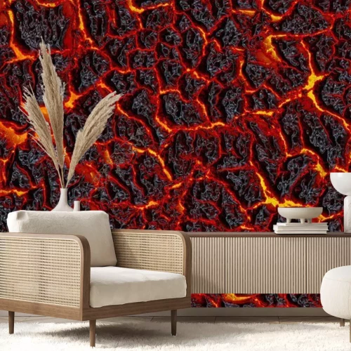 Fototapete Steine über vulkanischer Lava