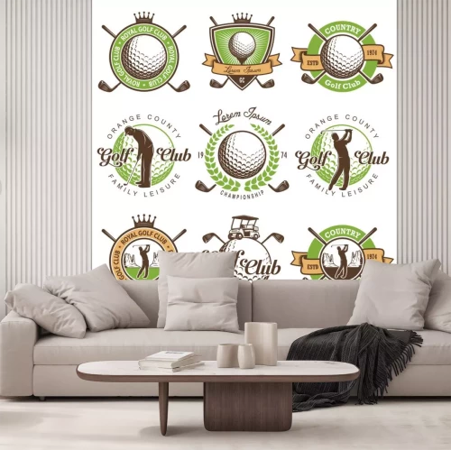 Sticker Set von Vintage Golf Embleme