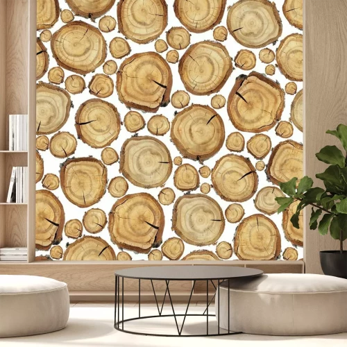 Sticker Holz-Scheibe nahtlos