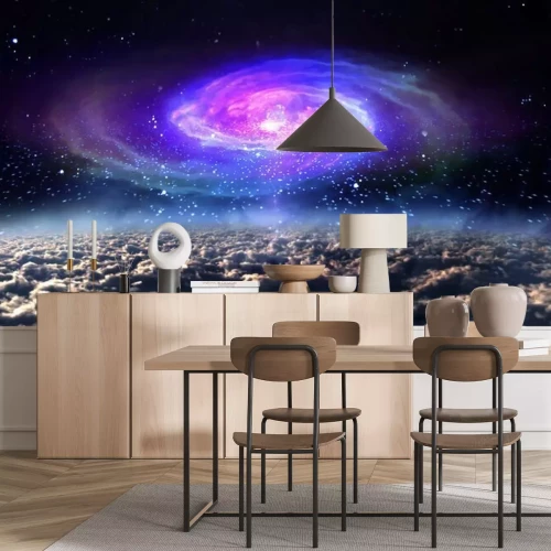 Sticker Kosmischer Raum mit Nebel und Wolken