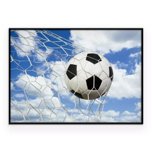 Poster Der Ball geht ins Tor