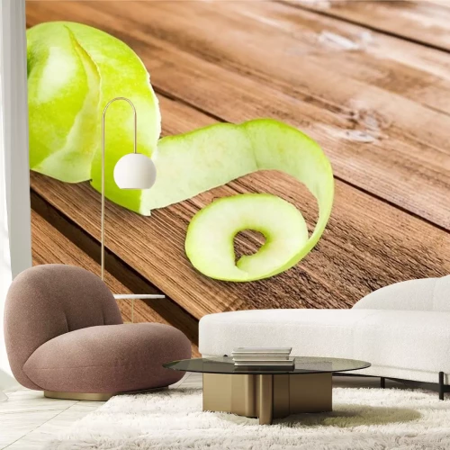 Sticker Grüner Apfel geschält