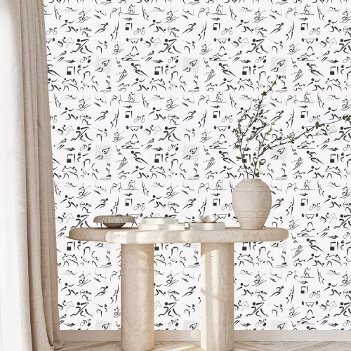 Tapete Sport nahtlose Muster. Flache Ausführung