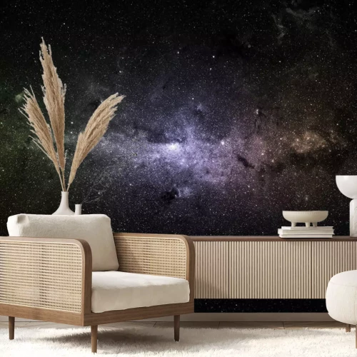 Sticker Galaxie grün-violett-gelb Grafik