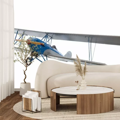 Sticker Isoliert Modell Flugzeug gegen Weiß