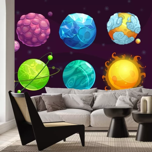 Sticker Planeten und Sonne aus der Fantasy-Welt Grafik