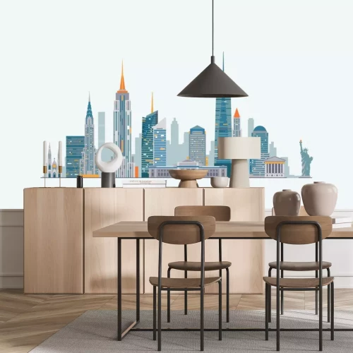 Sticker New York Zusammenfassung Skyline