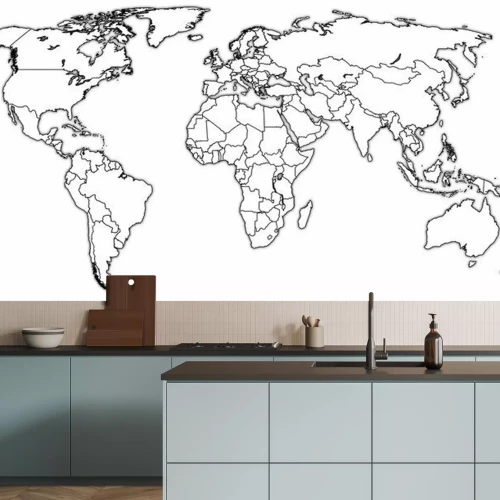 Fototapete Tatsächliche Weltkarte