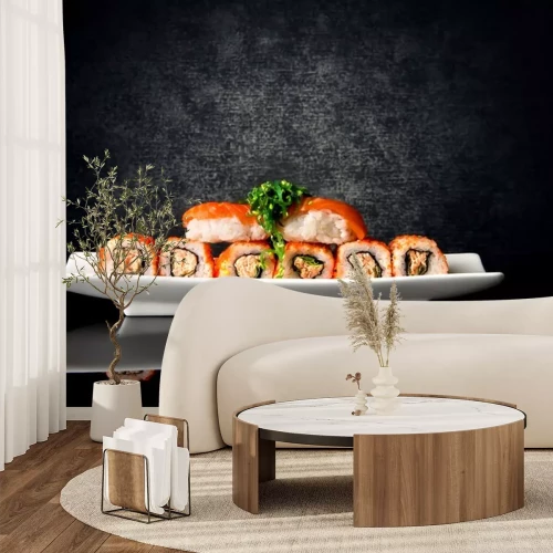 Sticker Sushi auf Rollen elegante Komposition