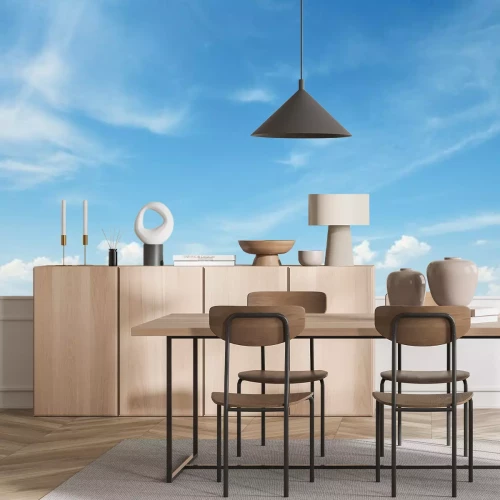 Fototapete Weiße Wolke am blauen Himmel