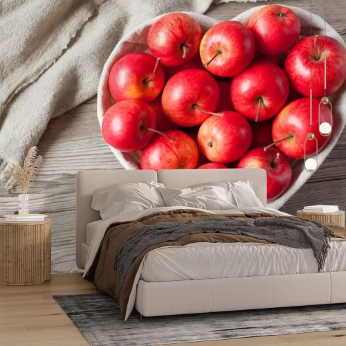 Sticker Herz gefüllt mit roten Äpfeln