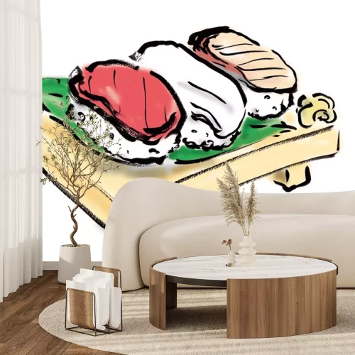 Sticker Sushi-Set einfache Zeichnung