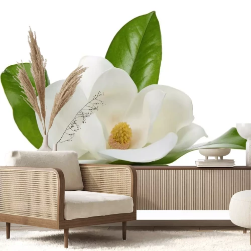 Sticker Magnolie auf Blättern