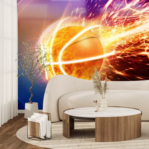 Sticker Brennender Basketball