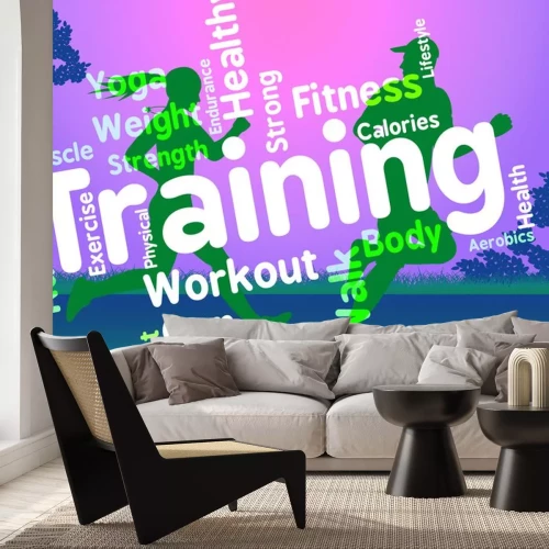 Sticker Training Words Stellt Fit und Fitnesstraining