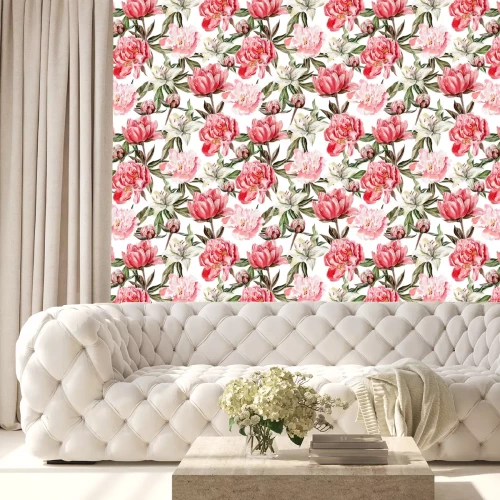 Tapete Pfingstrosen blühen