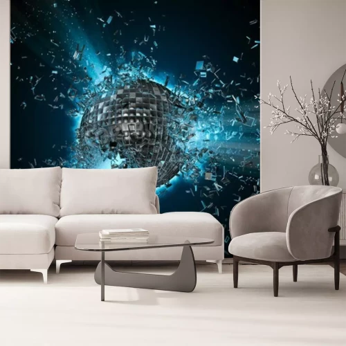 Fototapete Zerschmetterte schwebende Kugel