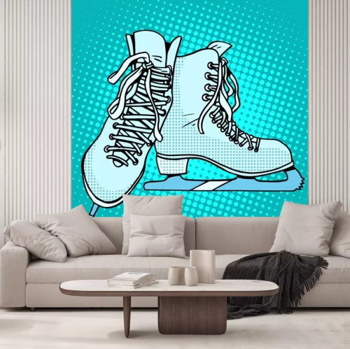 Sticker Schlittschuhe Wintersport