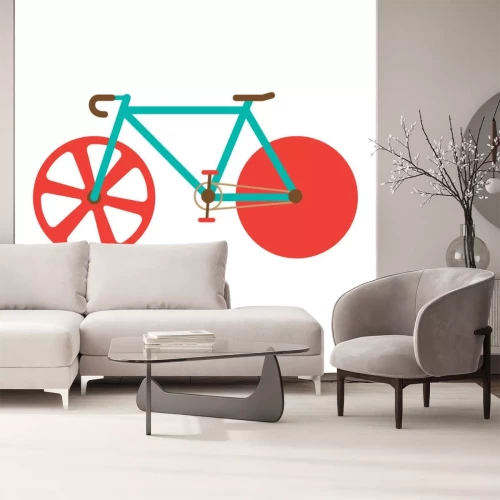 Sticker Straße Fahrrad Vektor-Illustration.