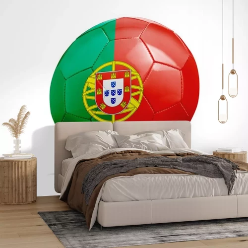 Sticker Ball grün-rot mit Logo