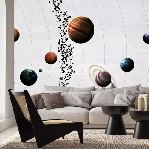 Fototapete Hochauflösende Bilder präsentieren Planeten des Sonnensystems. Diese Bildelemente von der NASA