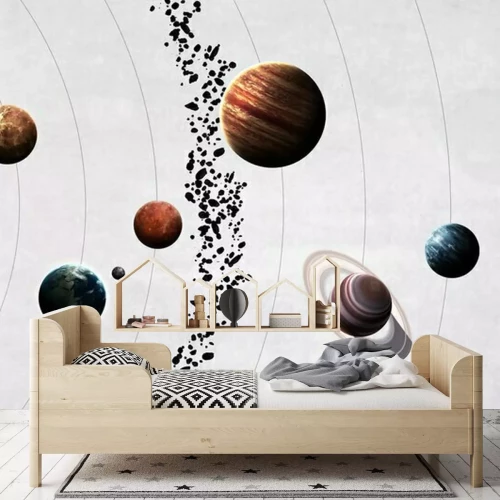 Fototapete Hochauflösende Bilder präsentieren Planeten des Sonnensystems. Diese Bildelemente von der NASA