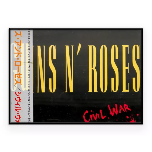 Poster GOMEL, BELARUS - AUGUST 18, 2015: CD GUNS N ROSES Civil War (1993), Guns N Roses ist eine amerikanische Hard-Rock-Band aus Los Angeles, die 1985 gegründet wurde.