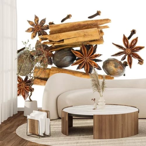 Sticker Weihnachten Gewürze isoliert auf Weiß