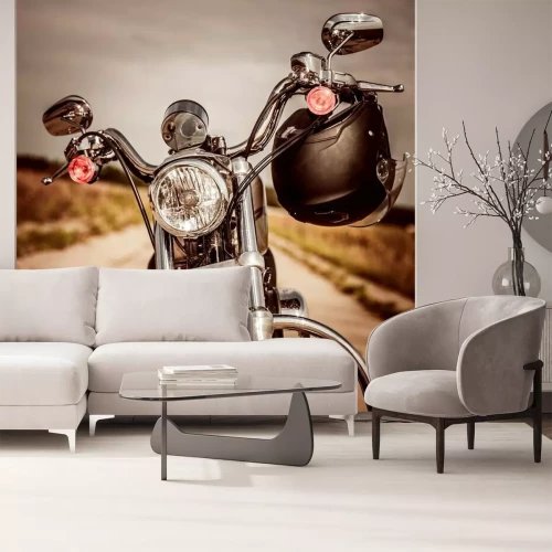 Fototapete Motorrad auf der Straße