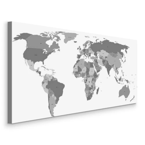 Bild Graue politische Weltkarte