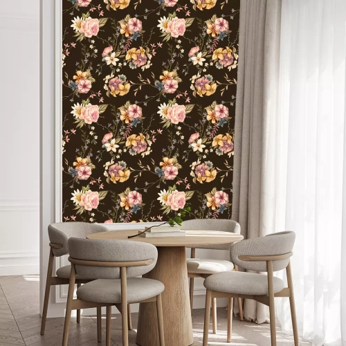 Tapete Vector Aquarell Blumenmuster