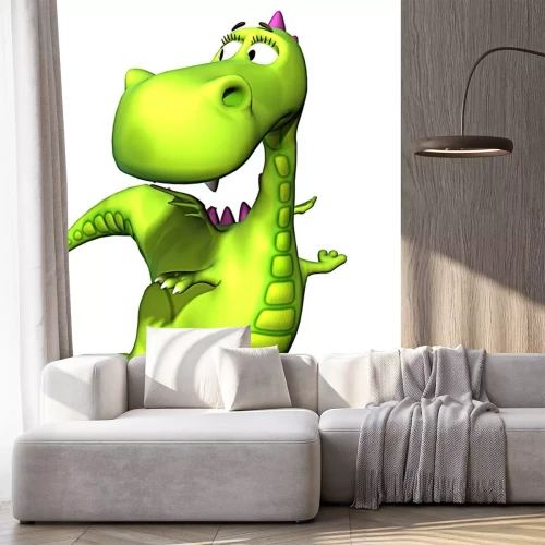 Sticker grünen Drachen fliegen