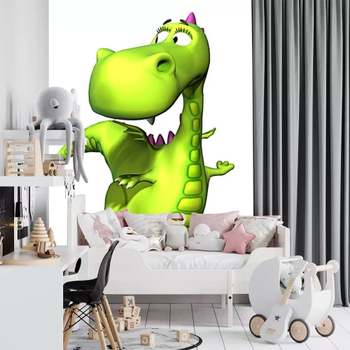 Sticker grünen Drachen fliegen