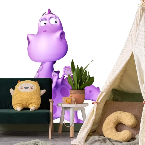 Sticker dino baby pink dragon Aufmerksamkeit