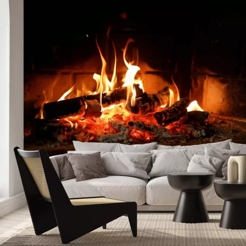 Fototapete Feuerstelle