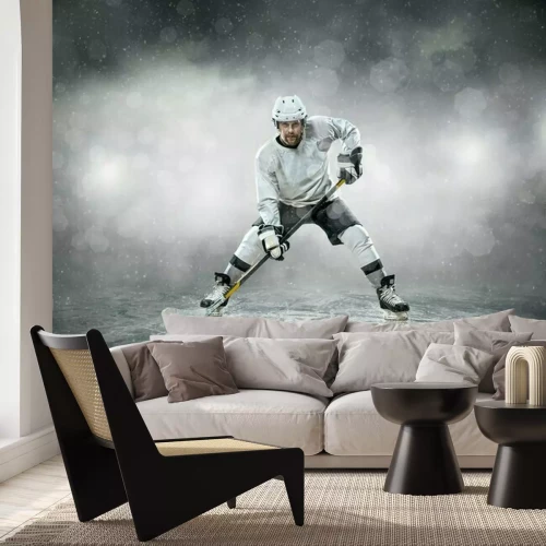 Sticker Eishockeyspieler auf dem Eis, im Freien