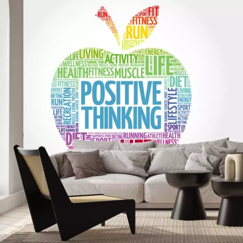 Sticker Apfel aus motivierenden Aufschriften