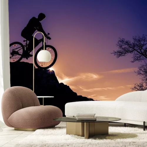 Sticker Kayalıktan bisikletle iniş