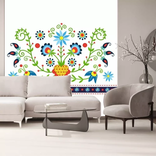 Sticker Polski wzór ludowy z Kaszub - inspiracja