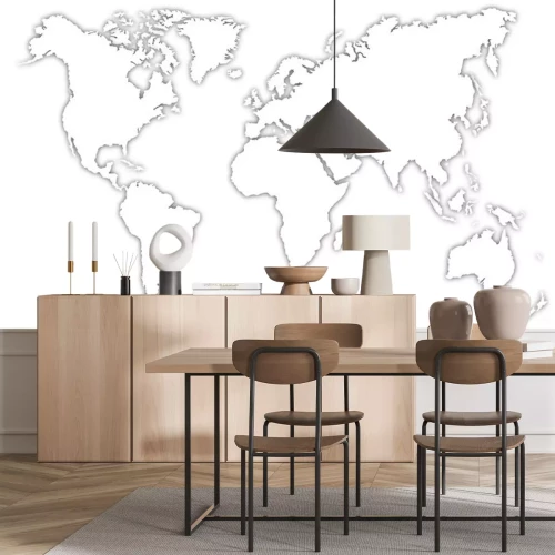 Sticker Weltkarte - Schatten