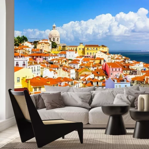 Fototapete Sonnige Landschaft von Lissabon