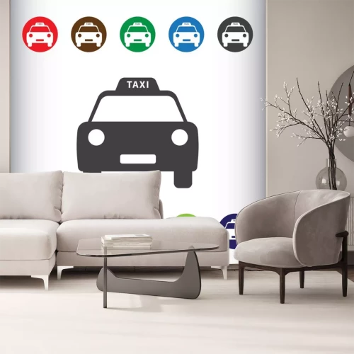 Sticker Taxi-Symbol für Web-und Handy.