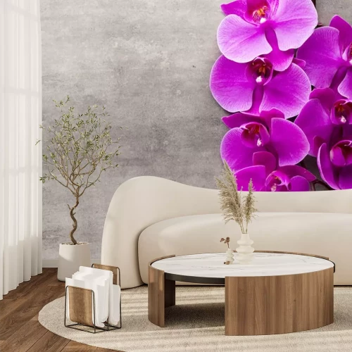 Sticker Orchidee auf Betonhintergrund