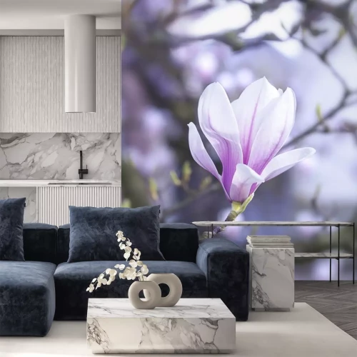 Sticker Foto mit einer einzelnen Magnolie