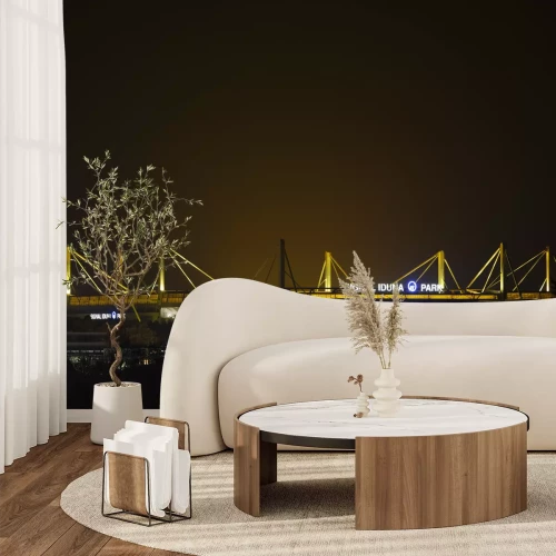 Fototapete Westfalenstadion in der Nacht