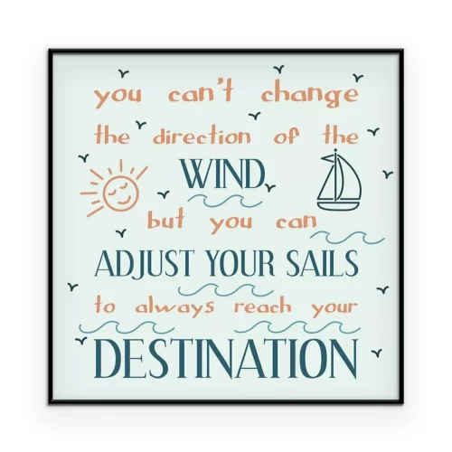 Poster Schriftzug im nautischen Stil