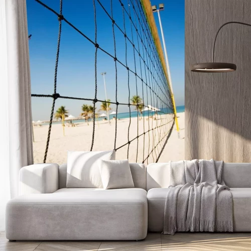 Sticker Volleyballnetz am Strand